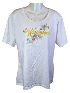 Waikoloa Hawaii Scoop Neck Short Sleeves Tee Top XL
